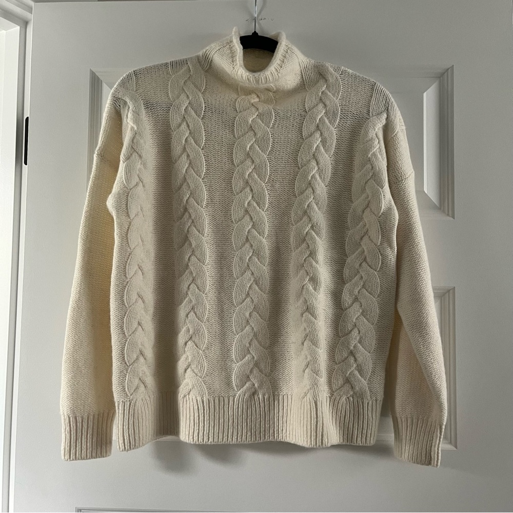 Madewell Cable Knit Turtleneck Sweater